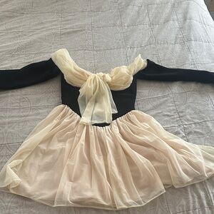 House of CB Cream and Black Mini Dress